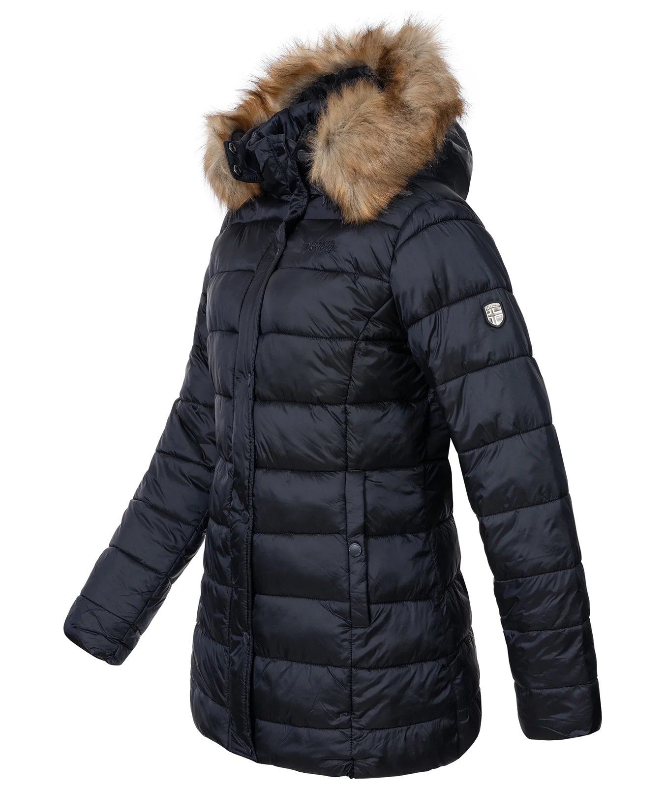 Geographical Norway Damen Winter Jacke mit Kunstfellkragen D-458 - Image 9