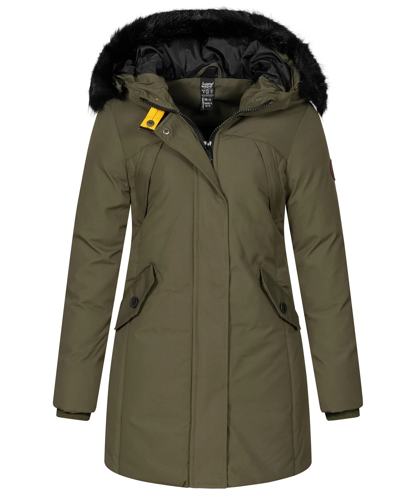 Geographical Norway Damen Winter Mantel mit Kunstfellkragen D-450 - Image 9