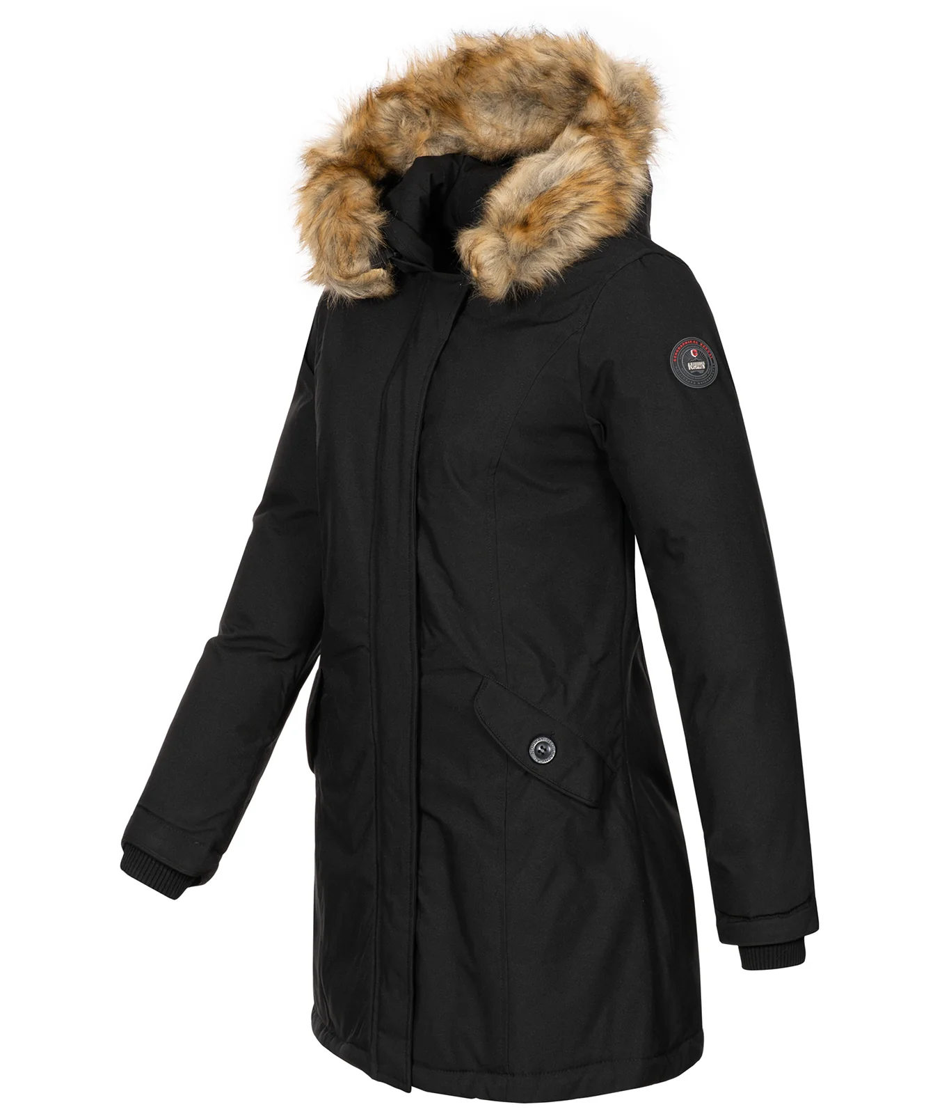 Geographical Norway Damen Winter Mantel mit Kunstfellkragen D-451 - Image 11