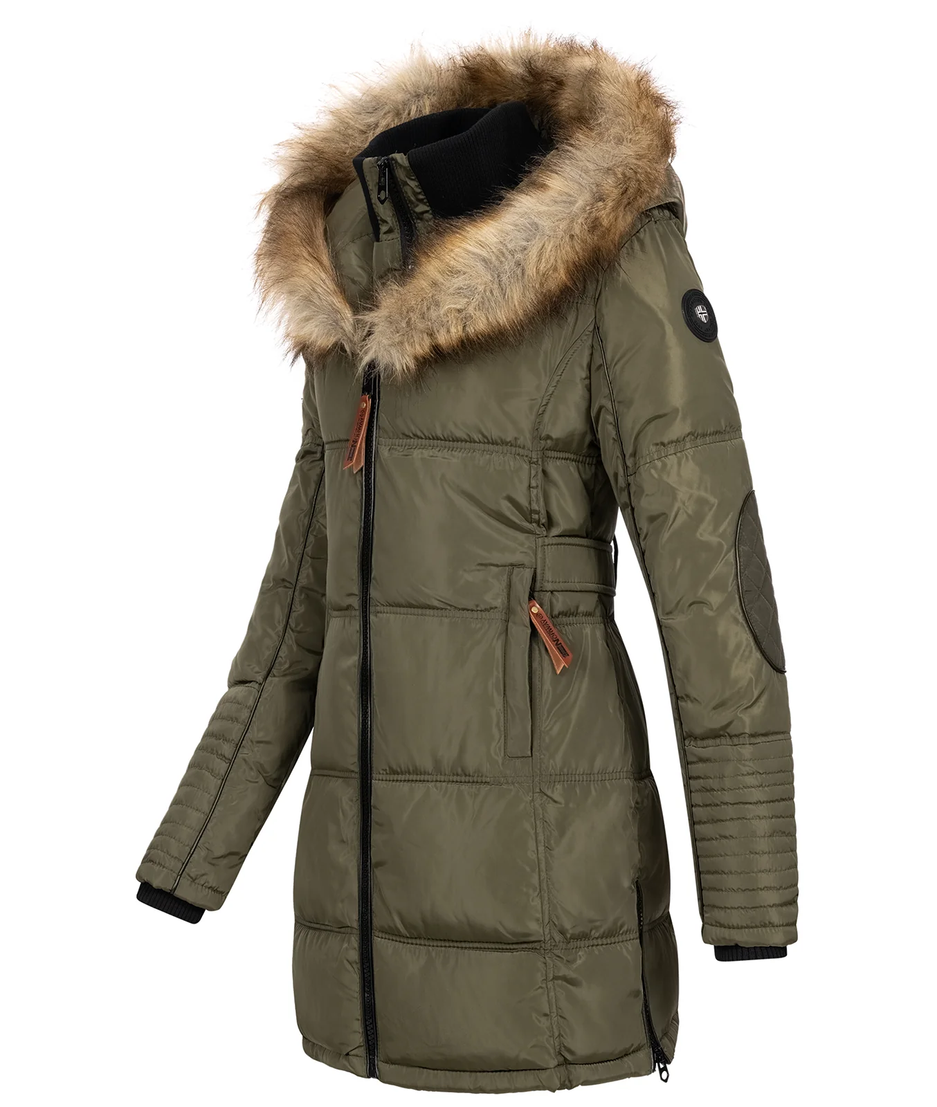 Geographical Norway Damen Winter Mantel mit Kunstfellkragen D-454 - Image 10