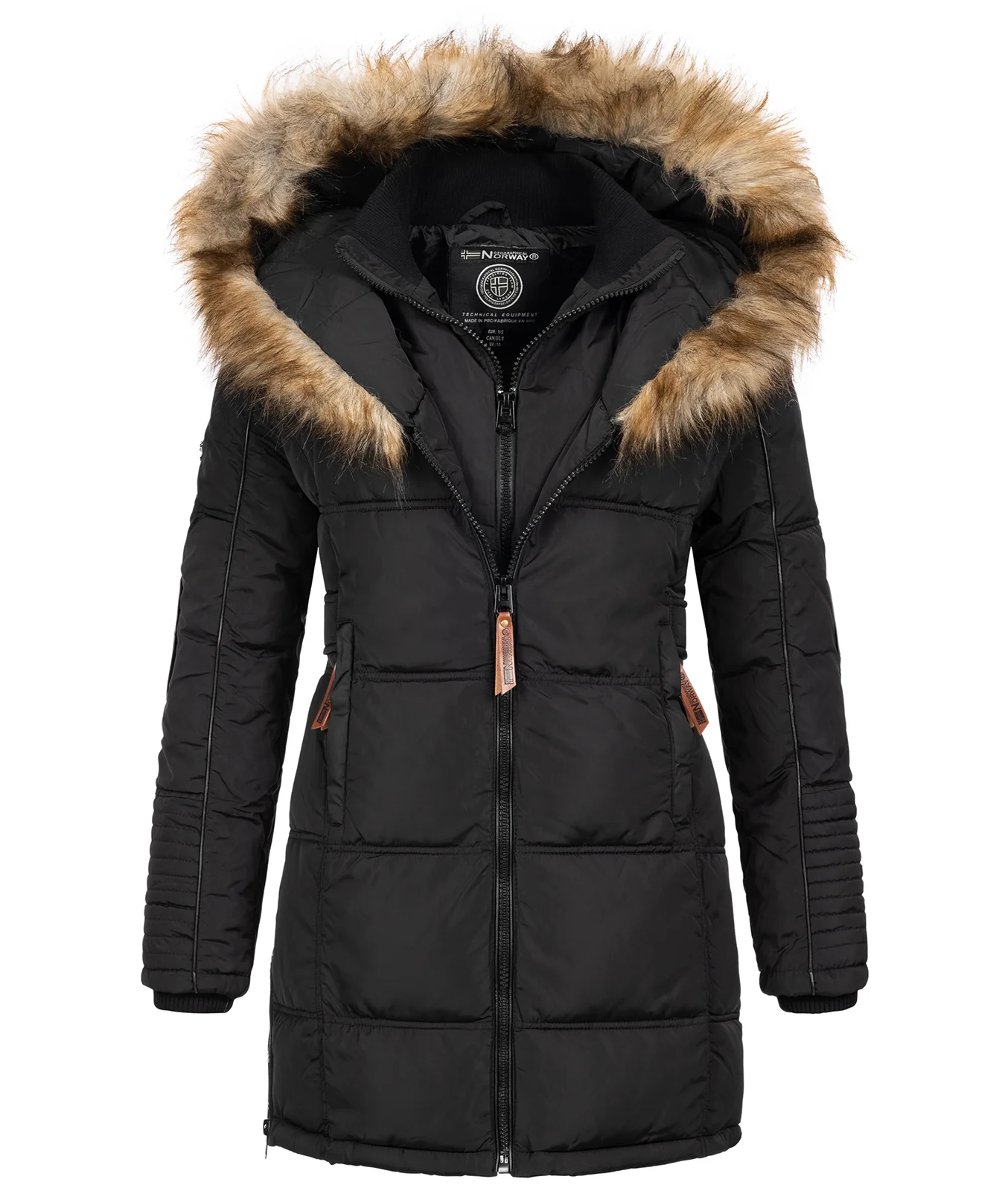 Geographical Norway Damen Winter Mantel mit Kunstfellkragen D-454 - Image 12