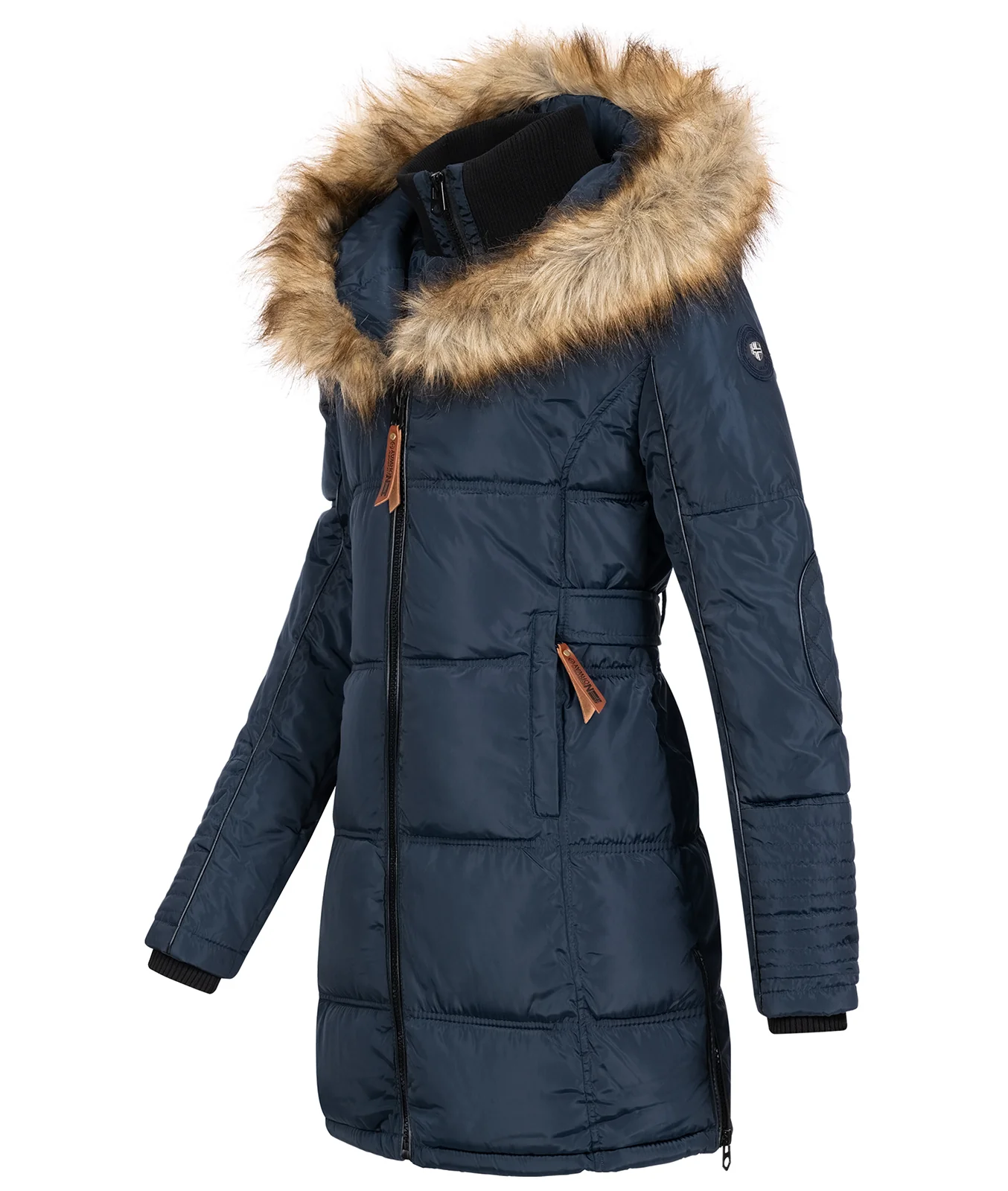 Geographical Norway Damen Winter Mantel mit Kunstfellkragen D-454 - Image 2