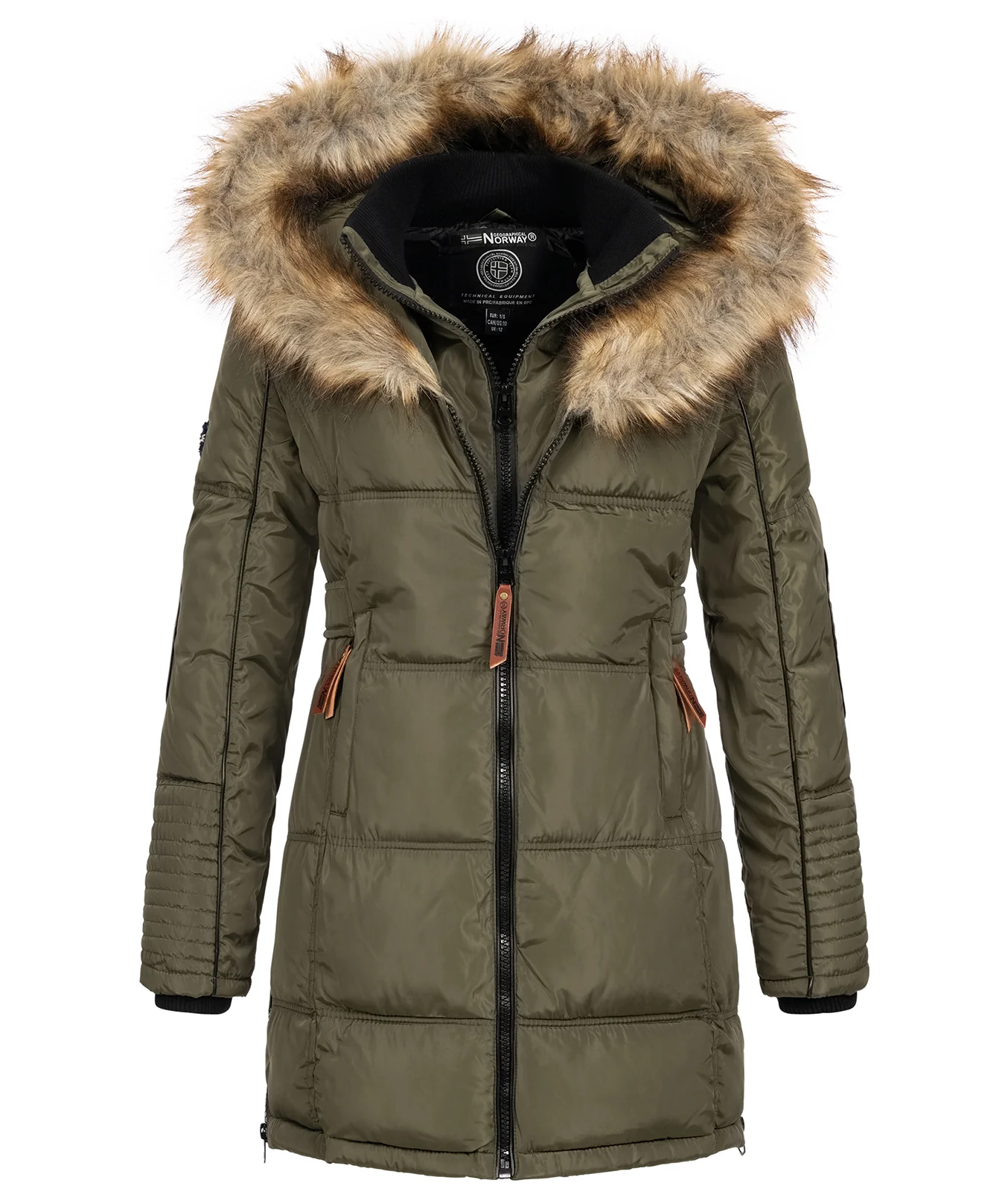 Geographical Norway Damen Winter Mantel mit Kunstfellkragen D-454 - Image 9