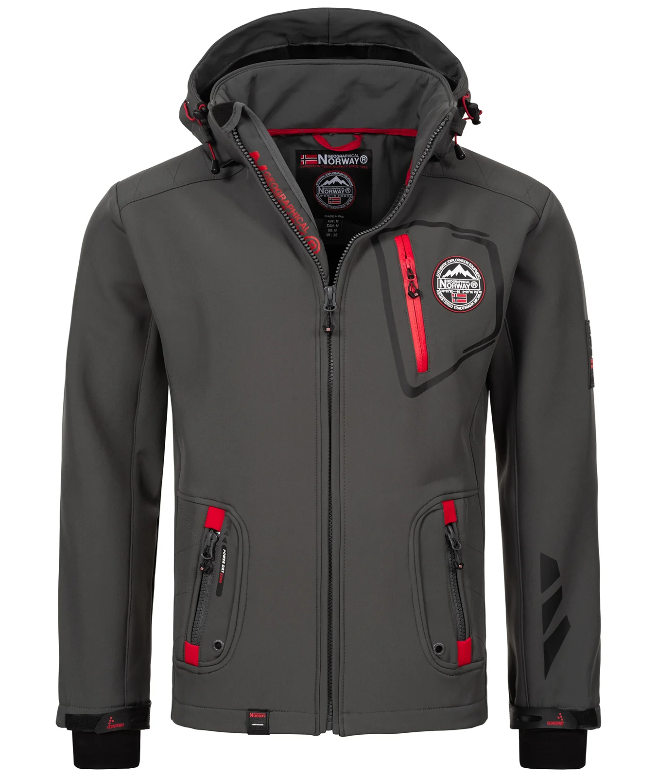 Geographical Norway Herren Softshell Jacke mit Kapuze H-266