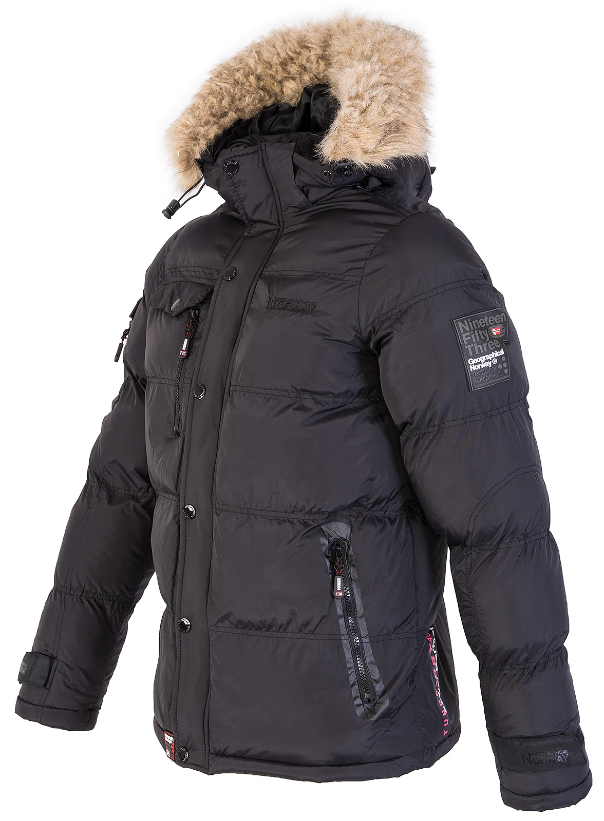Geographical Norway Herren Winter Jacke Kunstfellkragen H-214 - Image 2