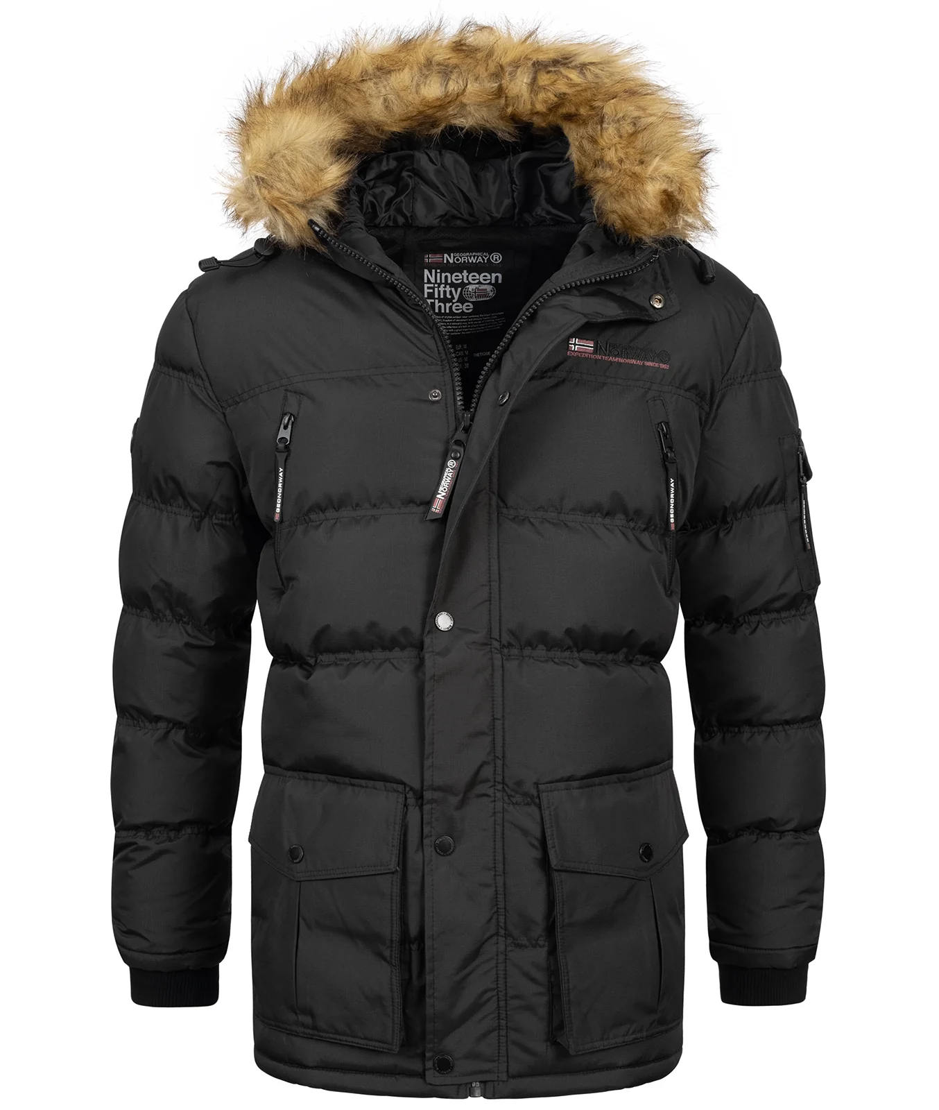 Geographical Norway Herren Winter Jacke mit Kapuze H-242 - Image 4
