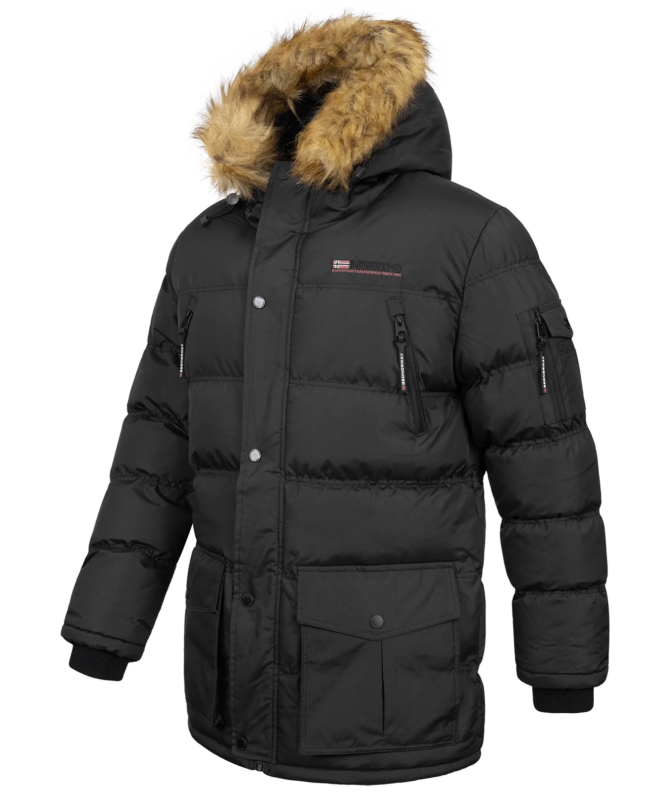 Geographical Norway Herren Winter Jacke mit Kapuze H-242 - Image 5