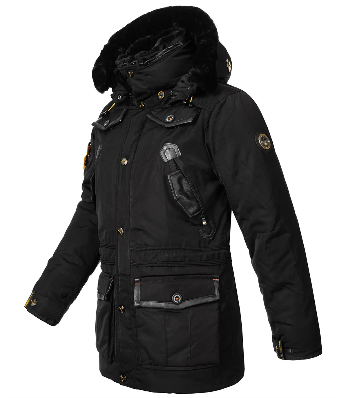 Geographical Norway Herren Winter Jacke mit Kunstfellkragen H-259 - Image 5