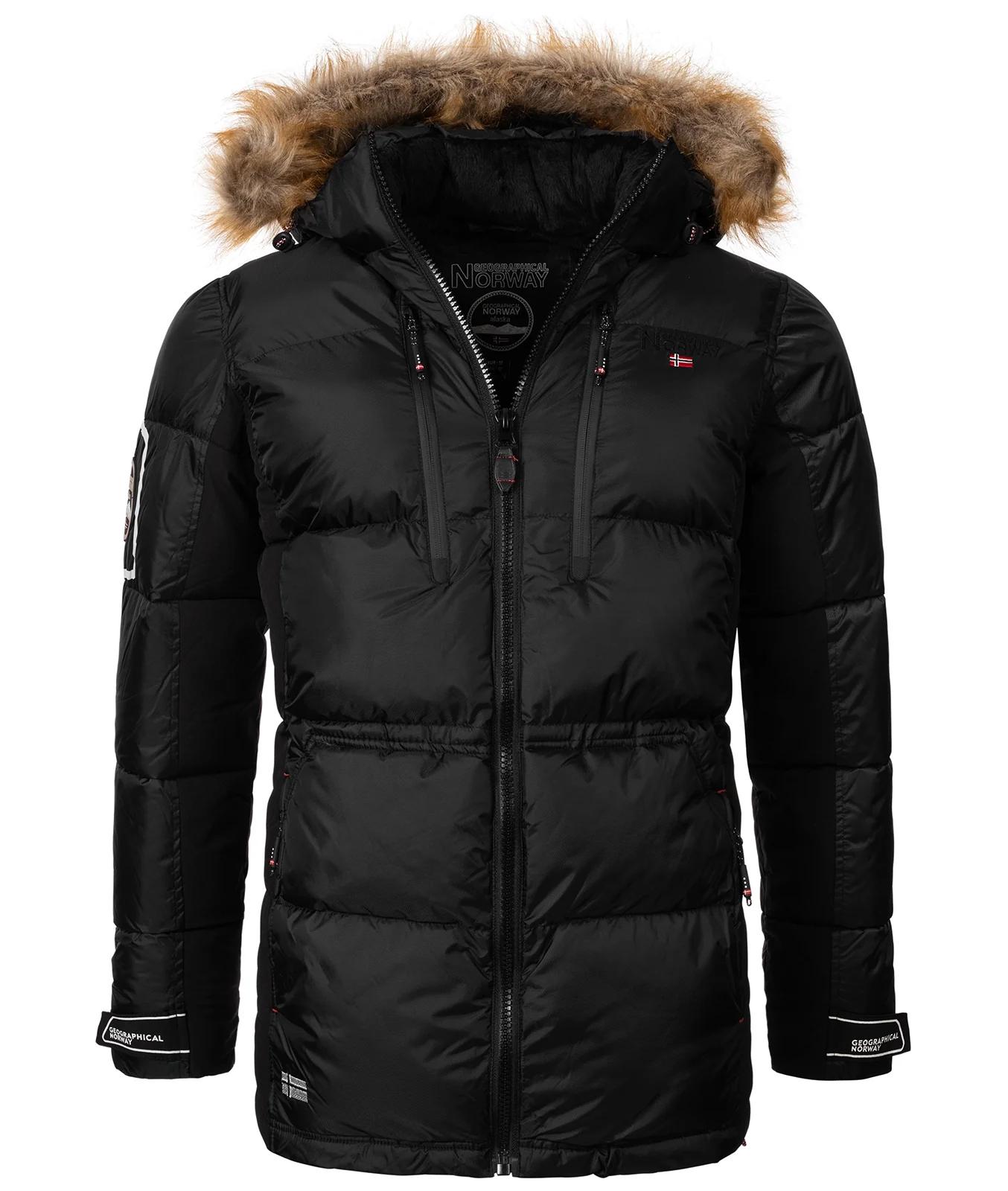 Geographical Norway Herren Winter Jacke mit Kunstfellkragen H-261