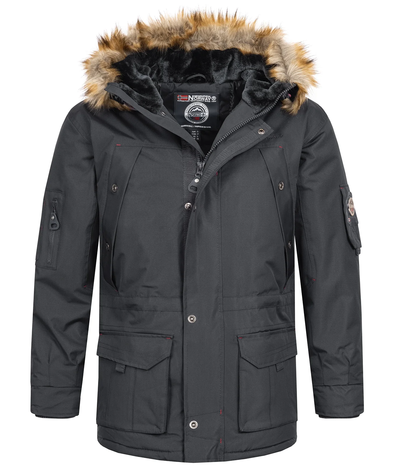 Geographical Norway Herren Winter Jacke Parka mit Kunstfell H-229 - Image 10
