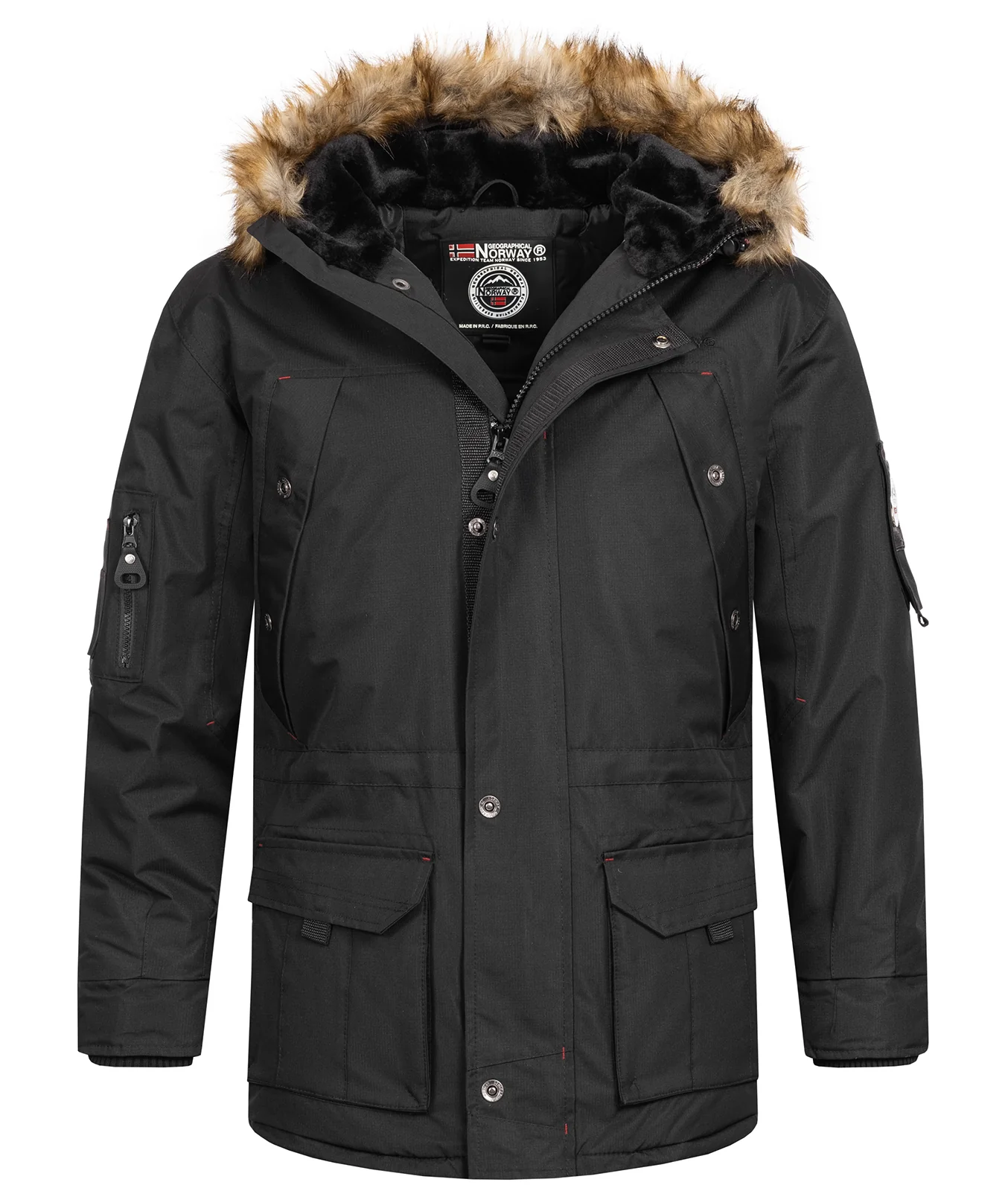 Geographical Norway Herren Winter Jacke Parka mit Kunstfell H-229 - Image 7