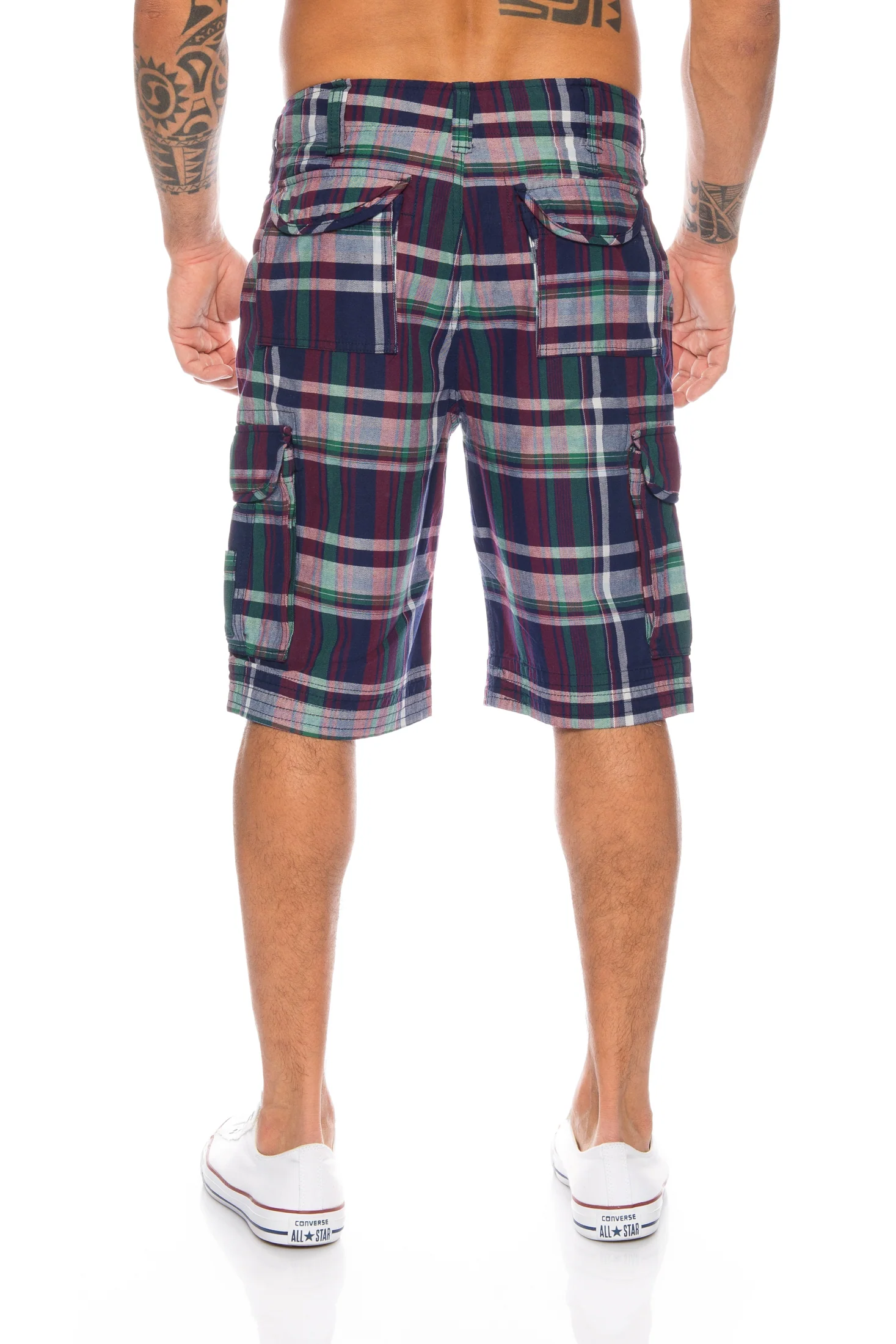Herren Cargoshorts mit Karomuster Regular Fit H-074 - Image 3