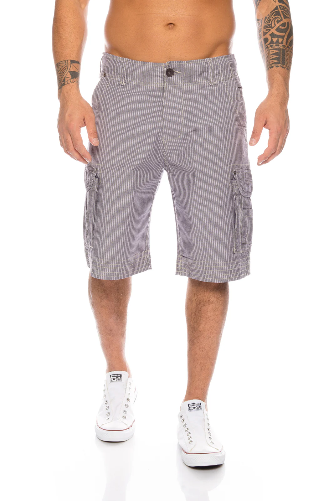 Herren Cargoshorts mit Karomuster Regular Fit H-074 - Image 6