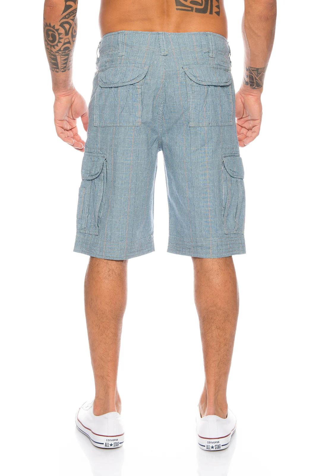 Herren Cargoshorts mit Karomuster Regular Fit H-074 - Image 9