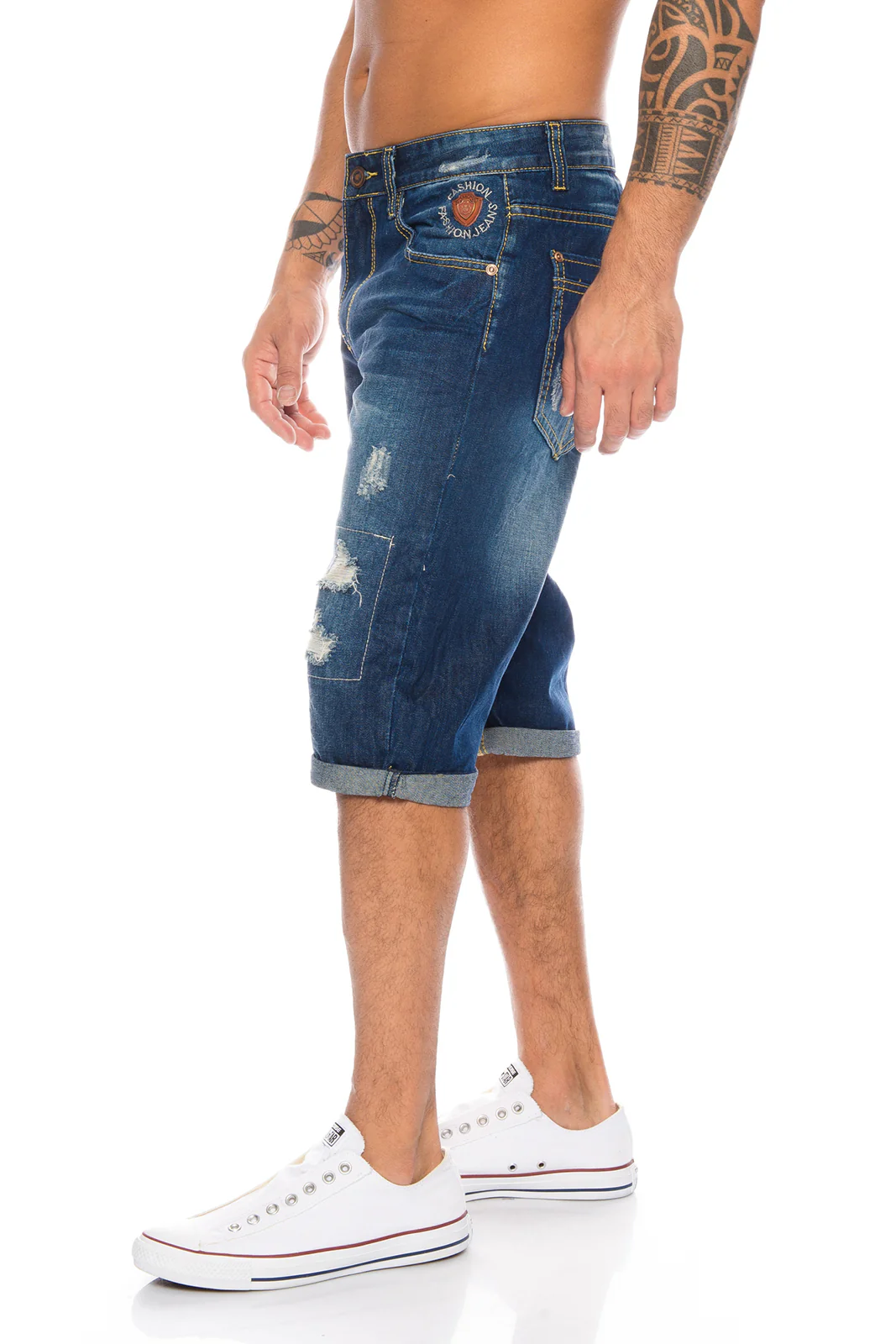 Herren Jeansshort Regular Fit Blau H-073 - Image 2