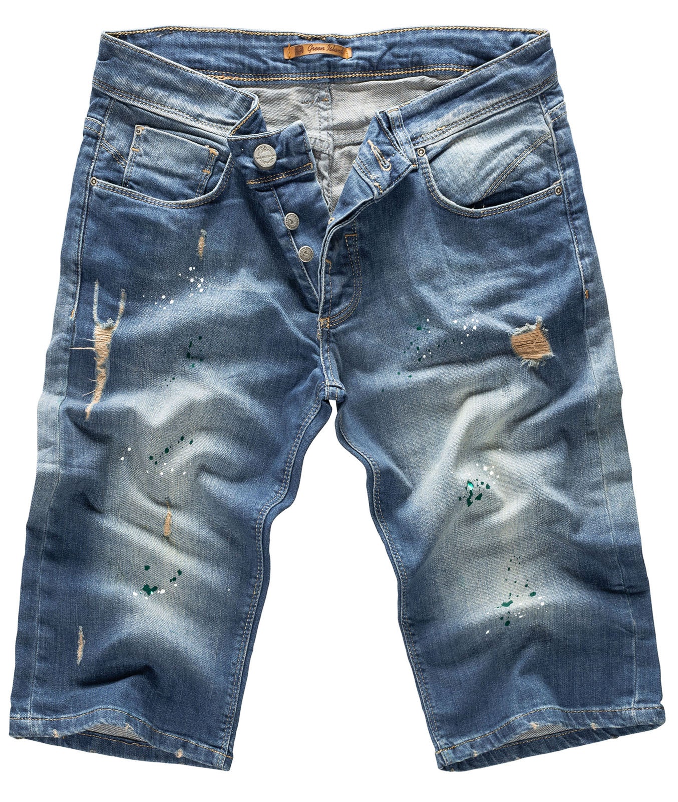 Herren Jeansshorts mit Patches H-117 - Image 3
