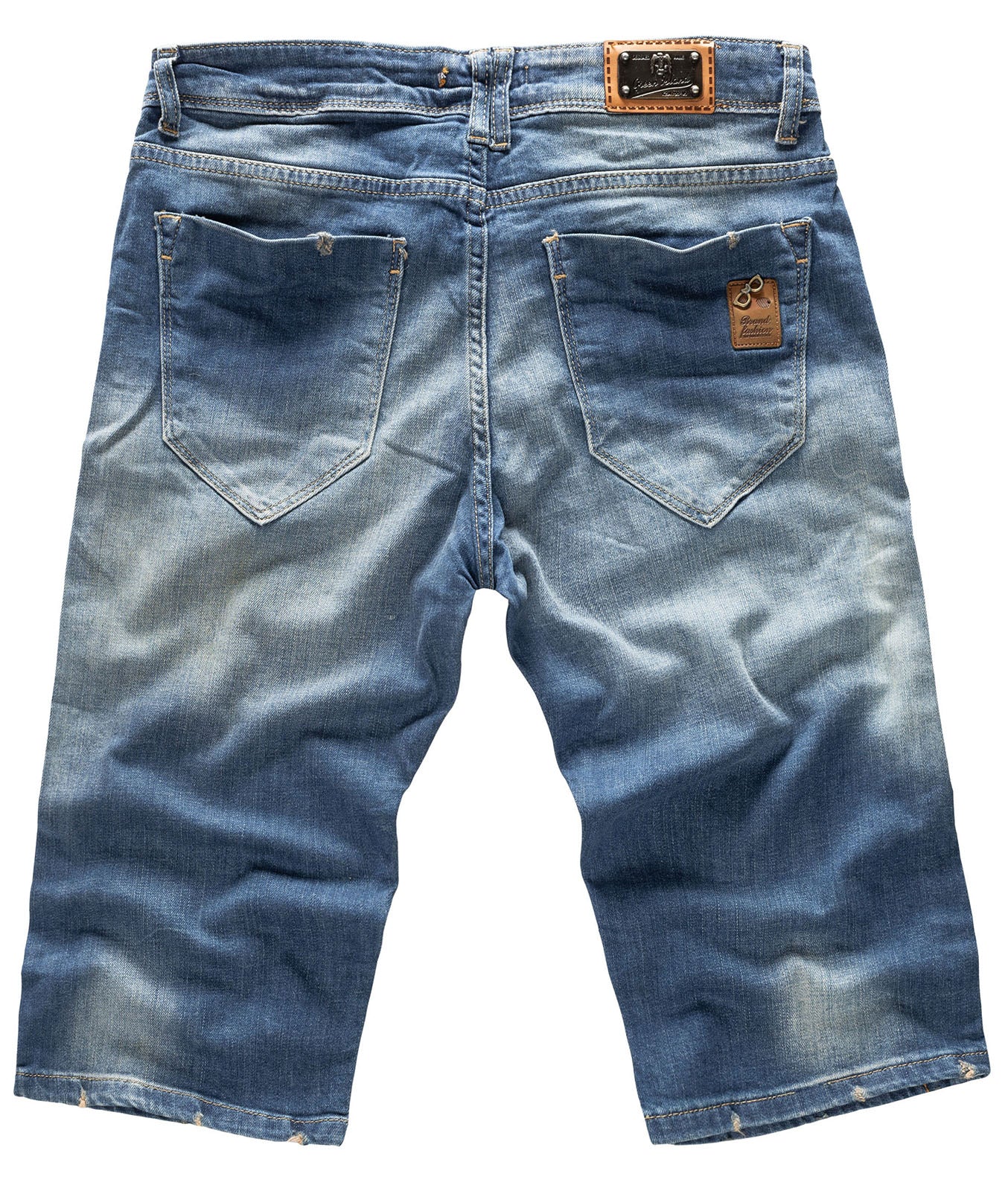 Herren Jeansshorts mit Patches H-117 - Image 4