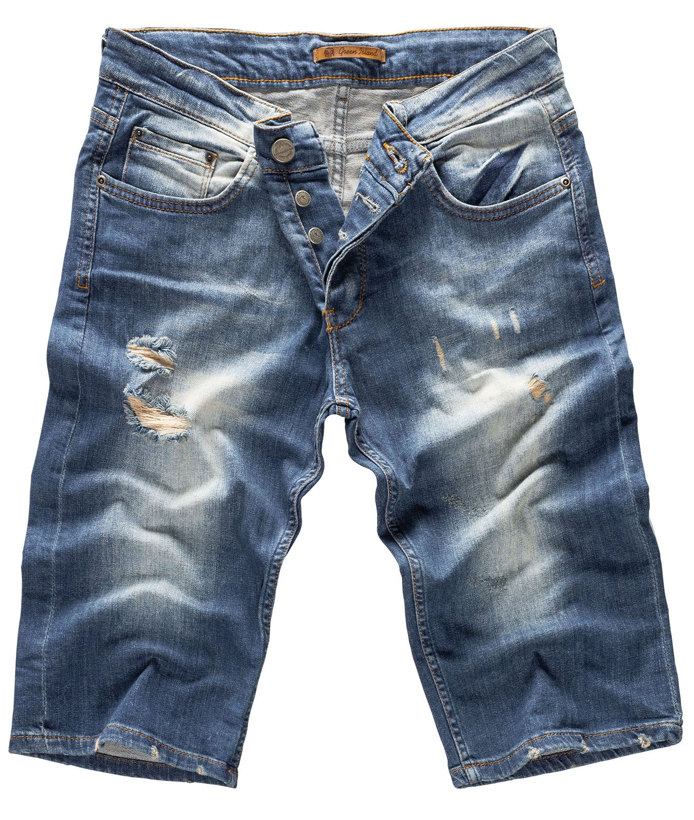 Herren Jeansshorts mit Patches H-117 - Image 7