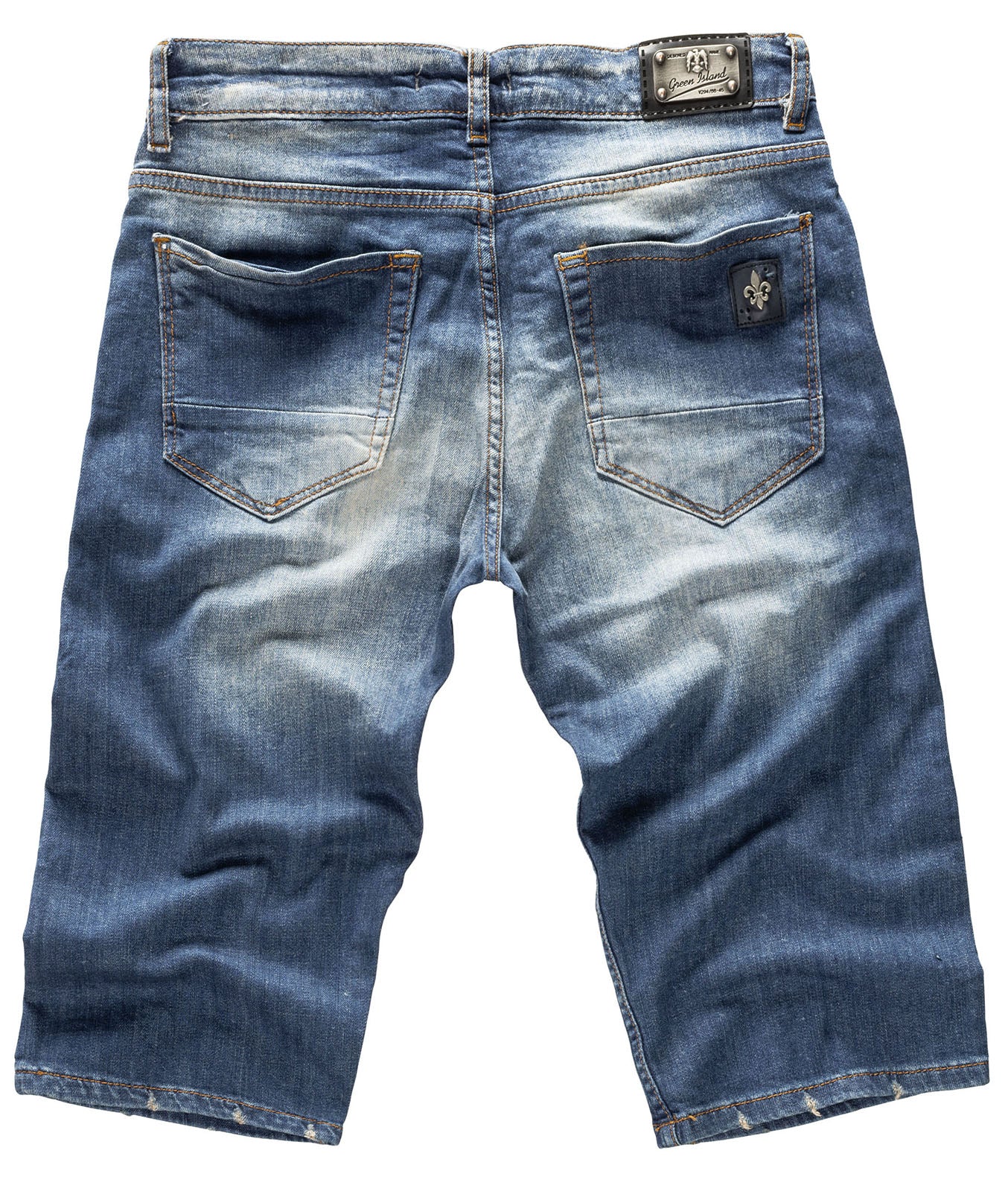 Herren Jeansshorts mit Patches H-117 - Image 8