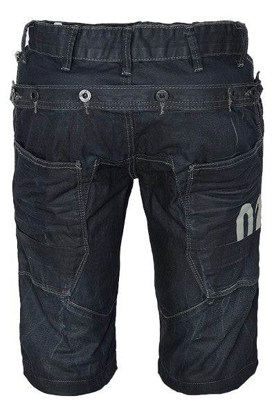 Herren Jeansshorts mit Tasche Dunkelblau H-067 - Image 4