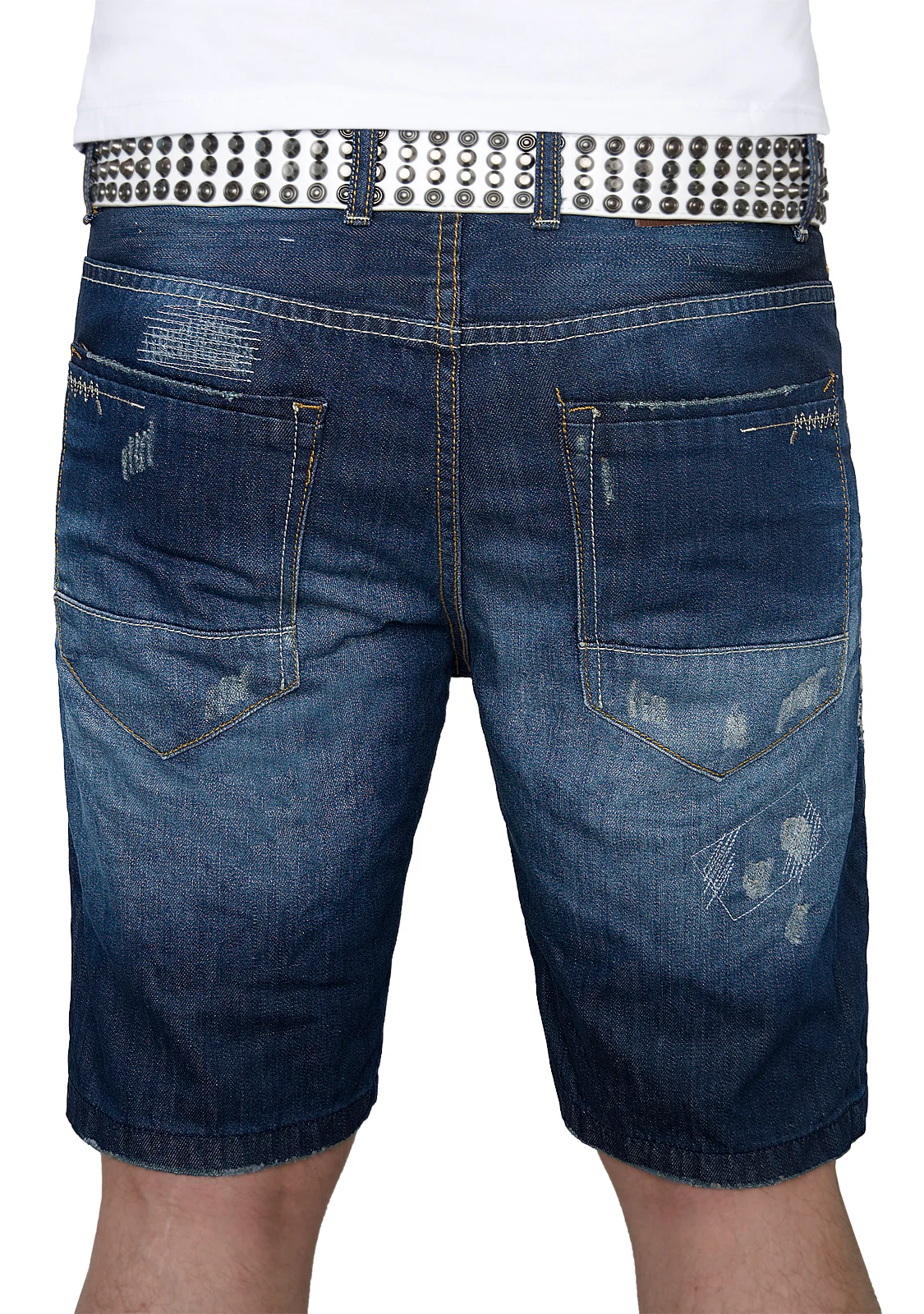Herren Jeansshorts Regular Fit Blau H-072 - Image 3