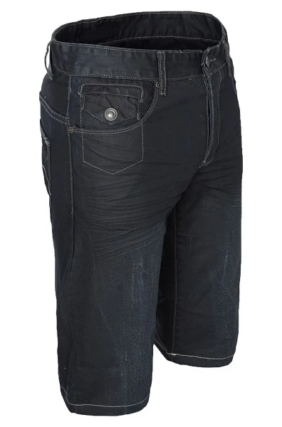 Herren Jeansshorts Regular Fit Dunkelblau H-066 - Image 2