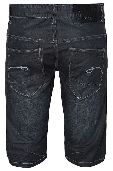 Herren Jeansshorts Regular Fit Dunkelblau H-066 - Image 3