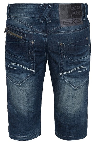 Herren Jeansshorts Regular Fit Dunkelblau H-068 - Image 4