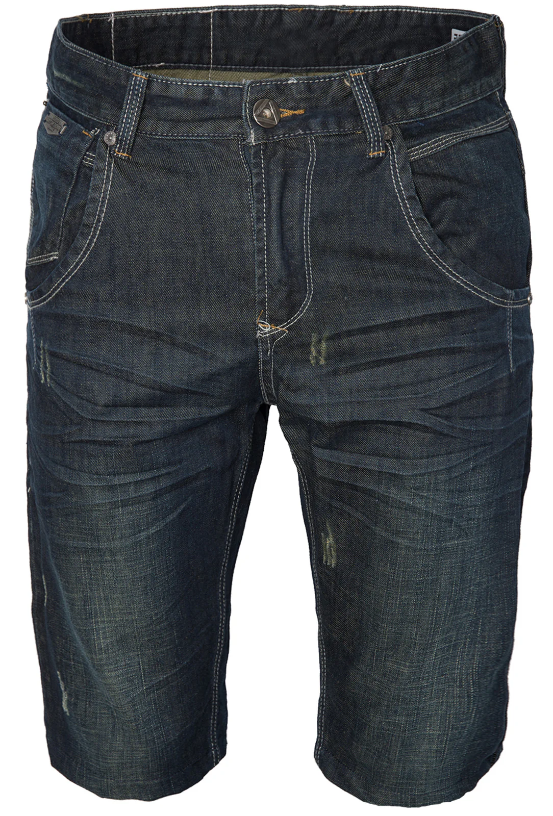 Herren Jeansshorts Regular Fit Dunkelblau H-070