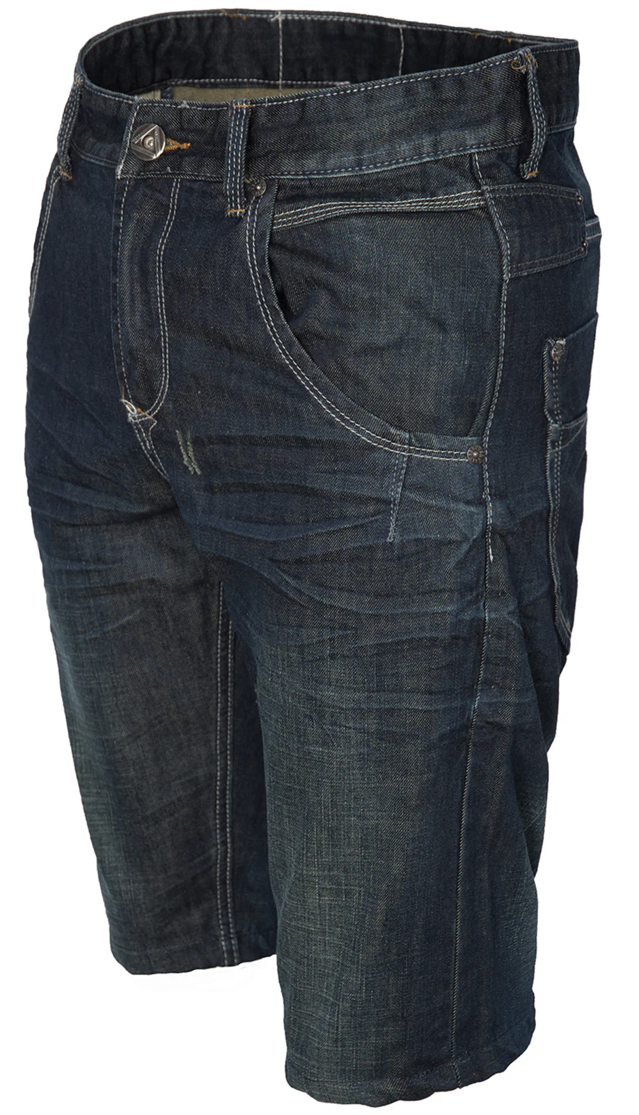 Herren Jeansshorts Regular Fit Dunkelblau H-070 - Image 2
