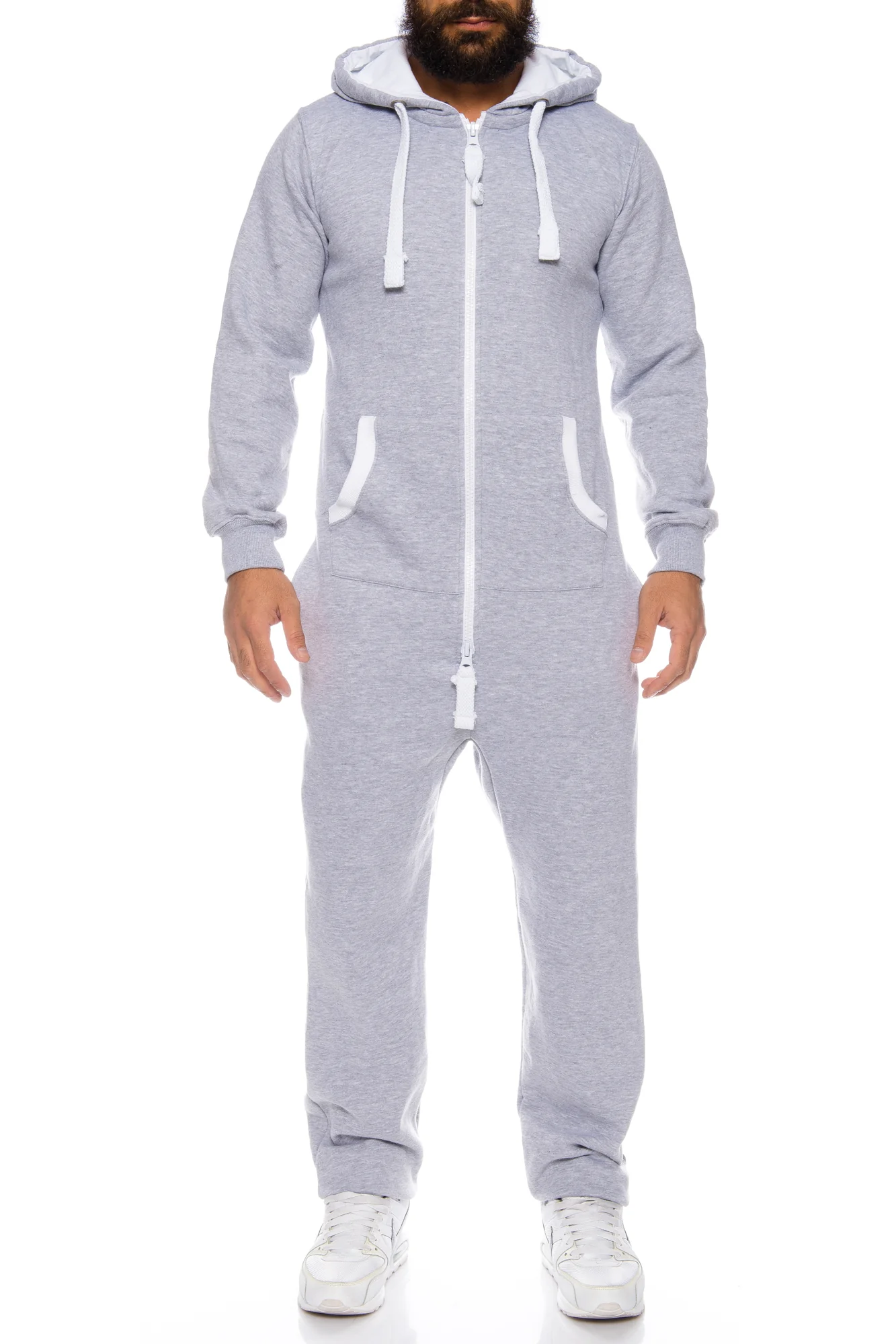 Herren Overall Jumpsuit Onesie Jogger Trainingsanzug H-120 - Image 7