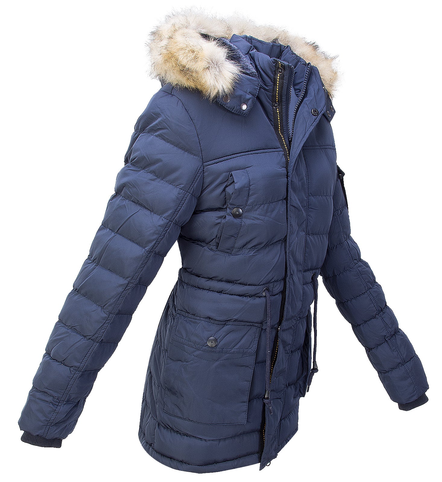 Herren Stepp Winterjacke Kunstfellkragen H-164 - Image 2