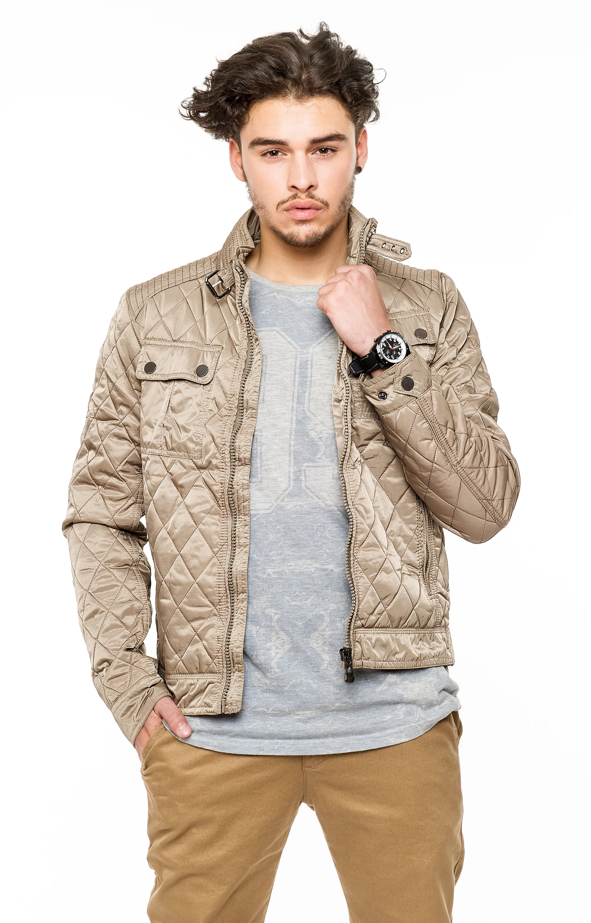 Herren Steppjacke Regular Fit H-056