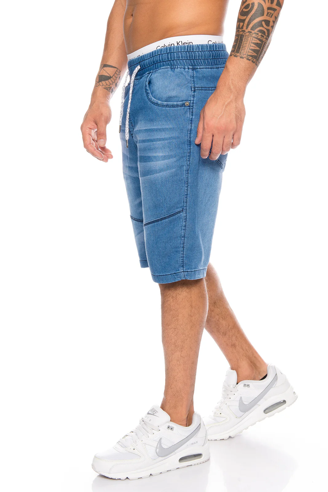 Herren Sweatshorts Denim-Style Blau H-108 - Image 2