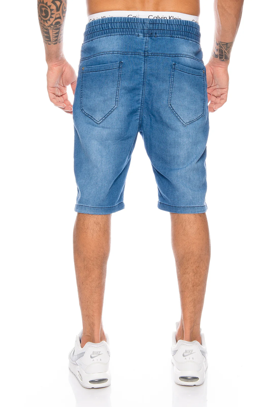 Herren Sweatshorts Denim-Style Blau H-108 - Image 3