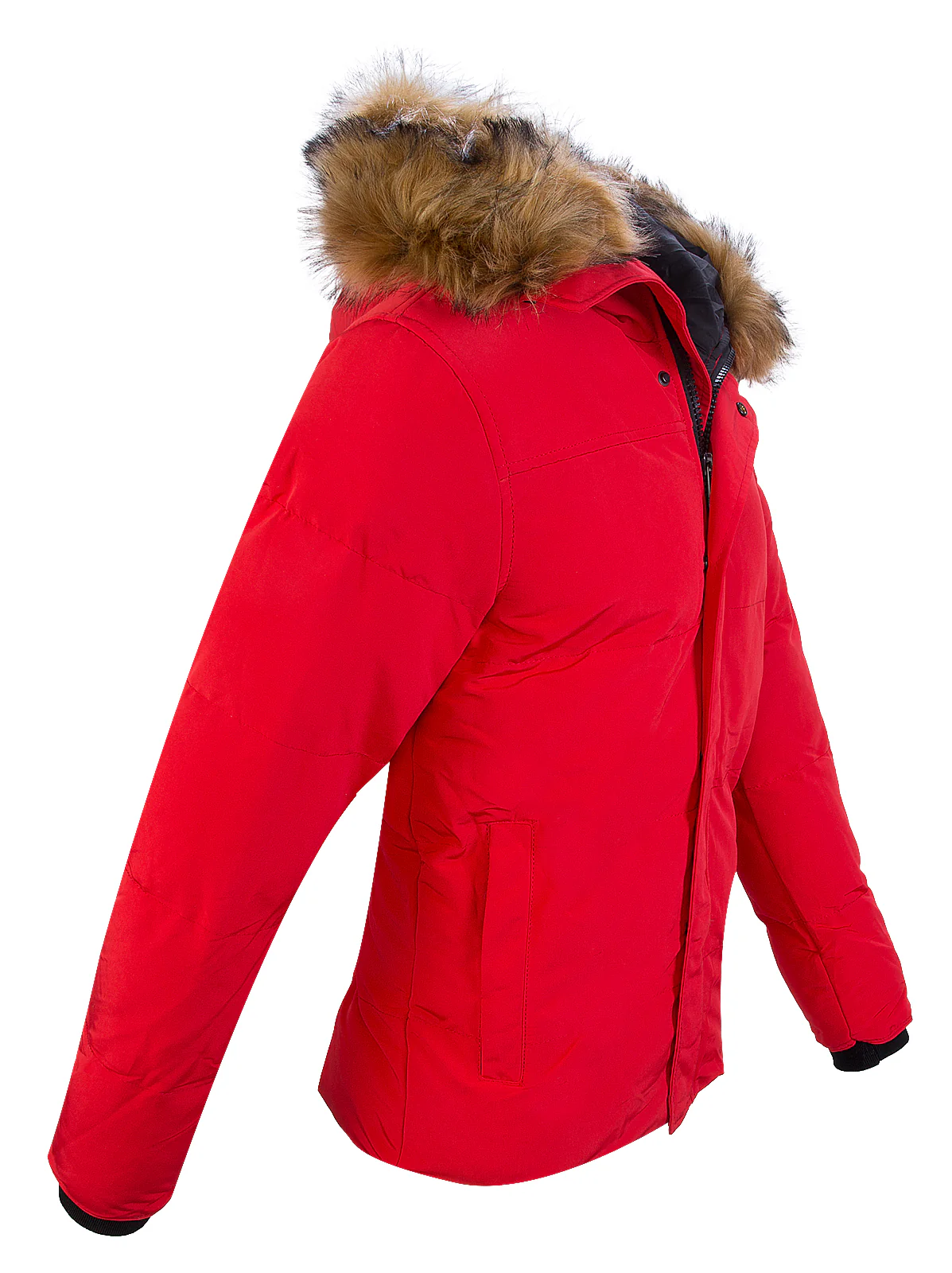 Herren Winter Jacke mit Kunstfellkragen H-162 - Image 2