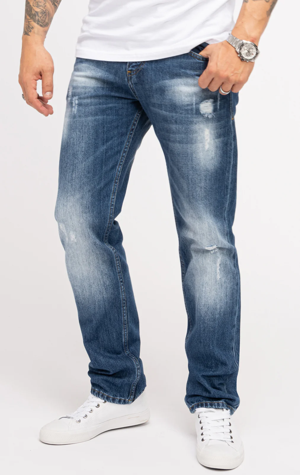 Indumentum Herren Jeans Regular Fit Blau IR-501