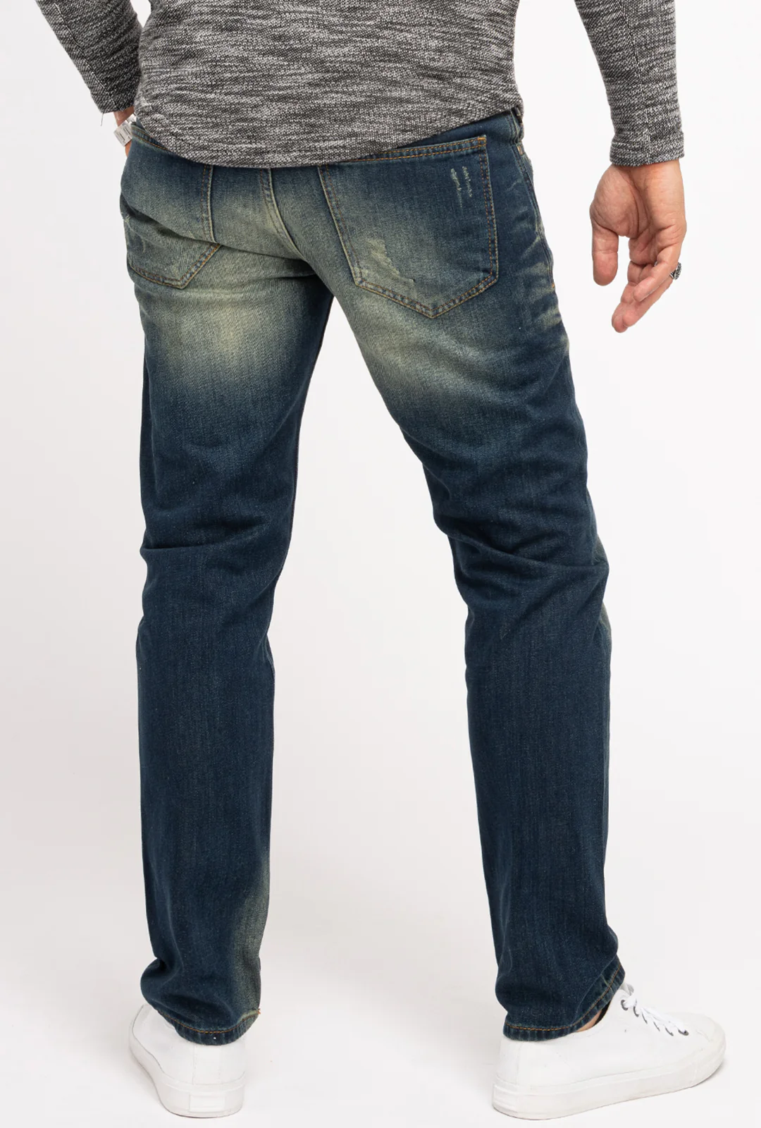 Indumentum Herren Jeans Regular Fit Dunkelblau IR-502 - Image 3
