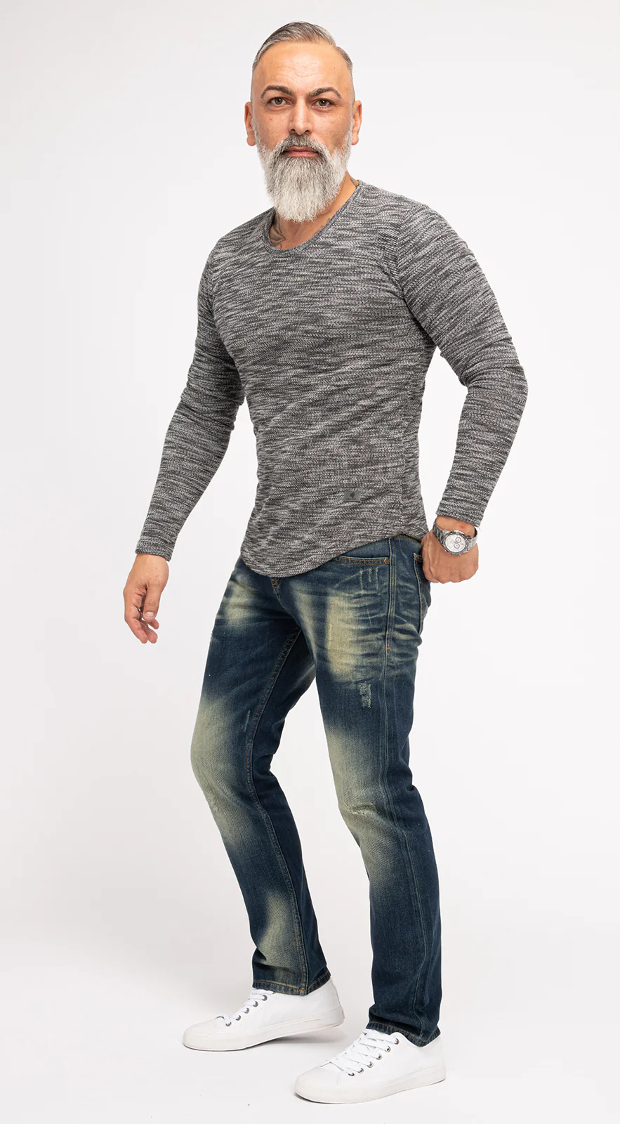 Indumentum Herren Jeans Regular Fit Dunkelblau IR-502 - Image 5