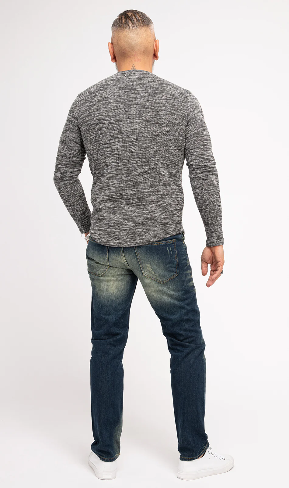 Indumentum Herren Jeans Regular Fit Dunkelblau IR-502 - Image 6