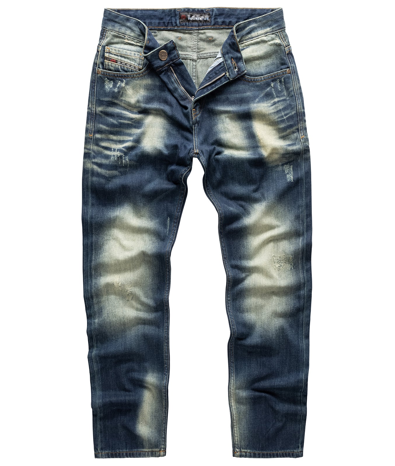 Indumentum Herren Jeans Regular Fit Dunkelblau IR-502 - Image 9