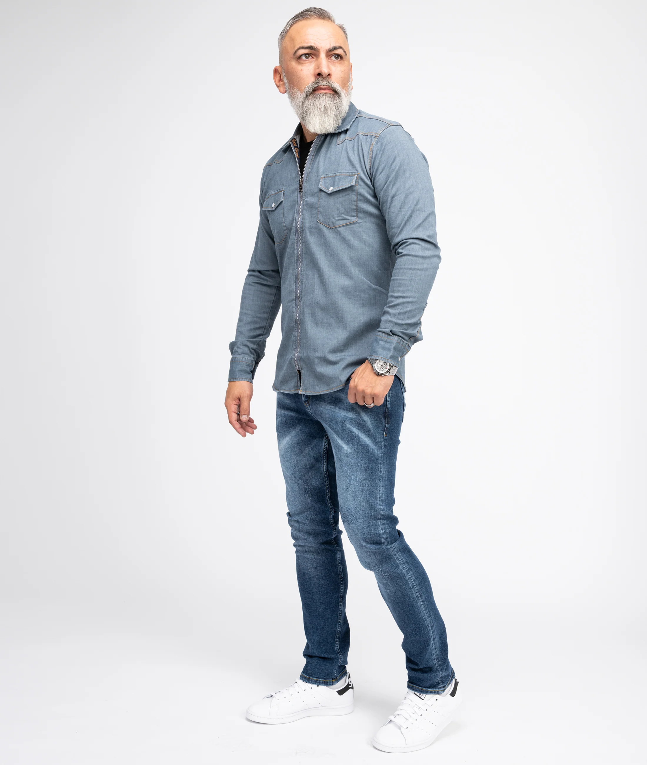 Indumentum Herren Jeans Slim Fit Blau IS-300 - Image 4
