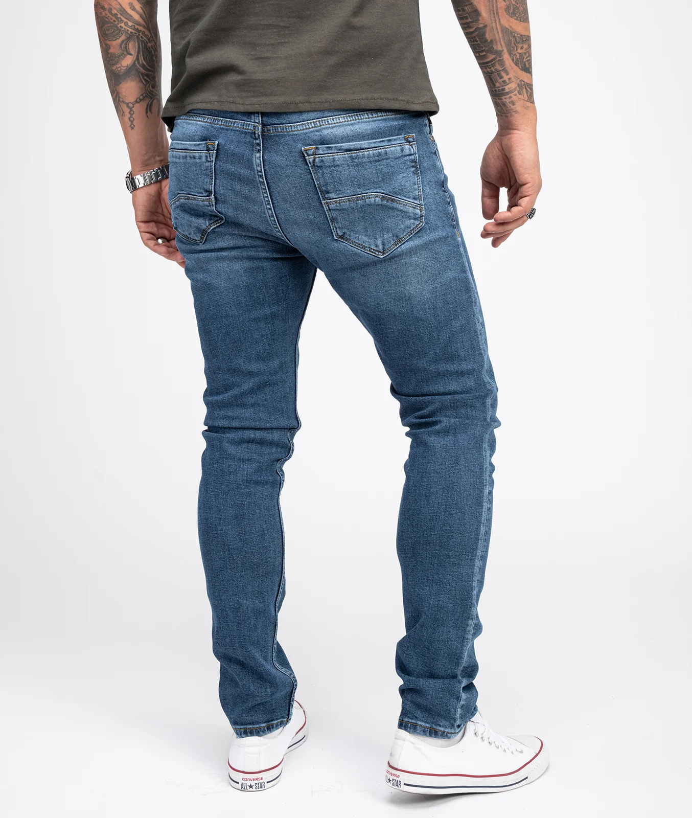 Indumentum Herren Jeans Slim Fit Blau IS-303 - Image 3