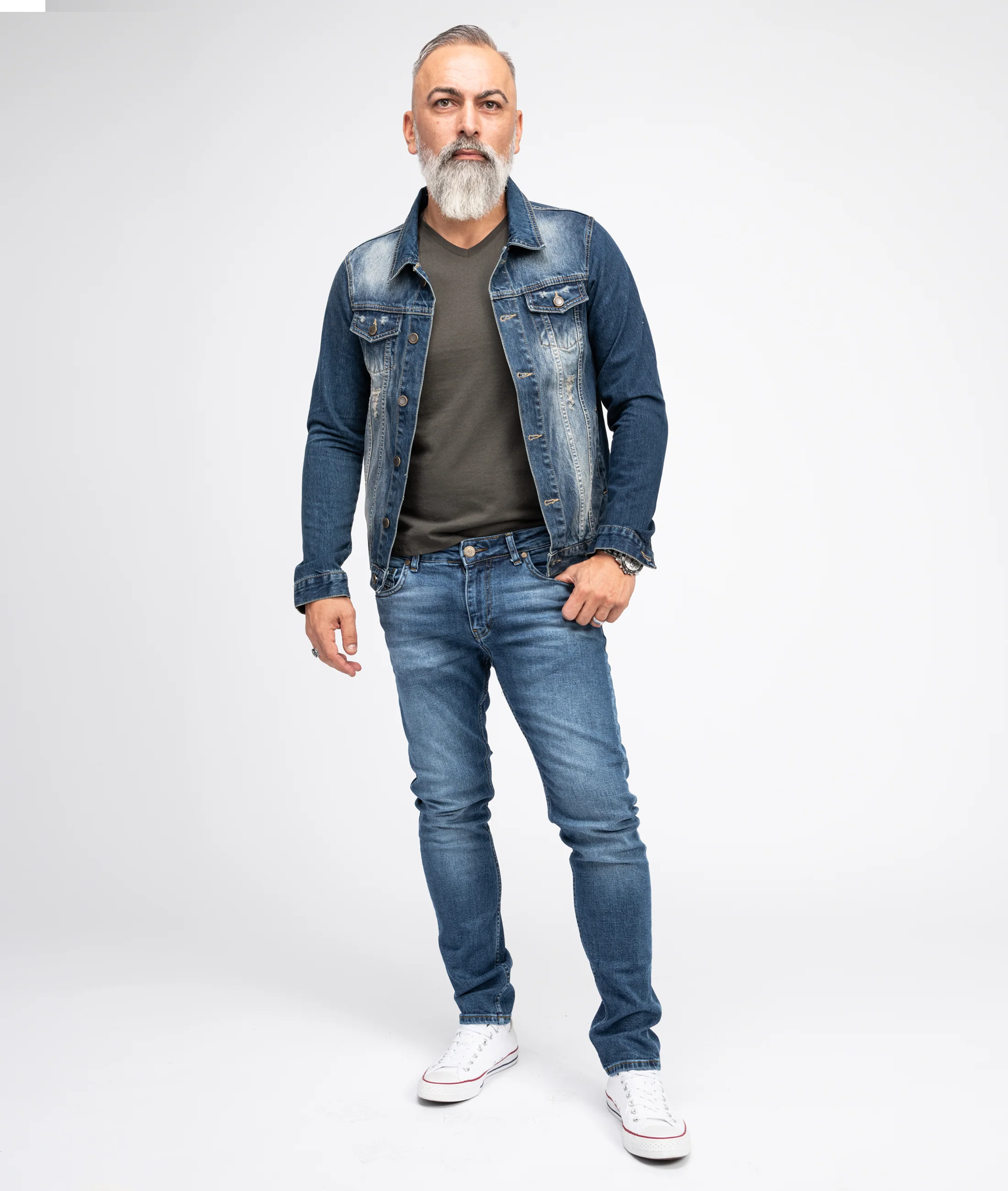 Indumentum Herren Jeans Slim Fit Blau IS-303 - Image 4