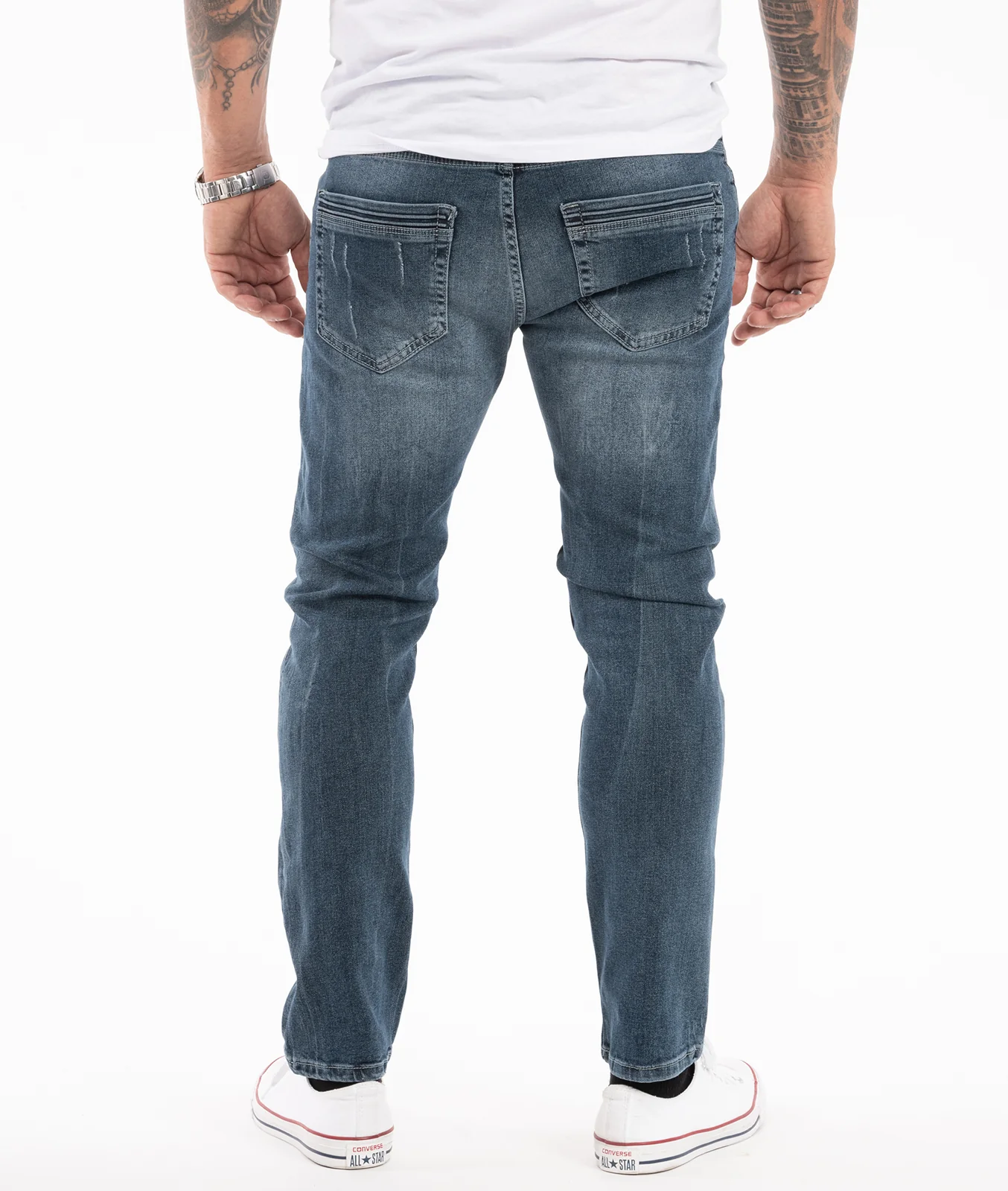 Indumentum Herren Jeans Slim Fit Blau IS-307 - Image 3