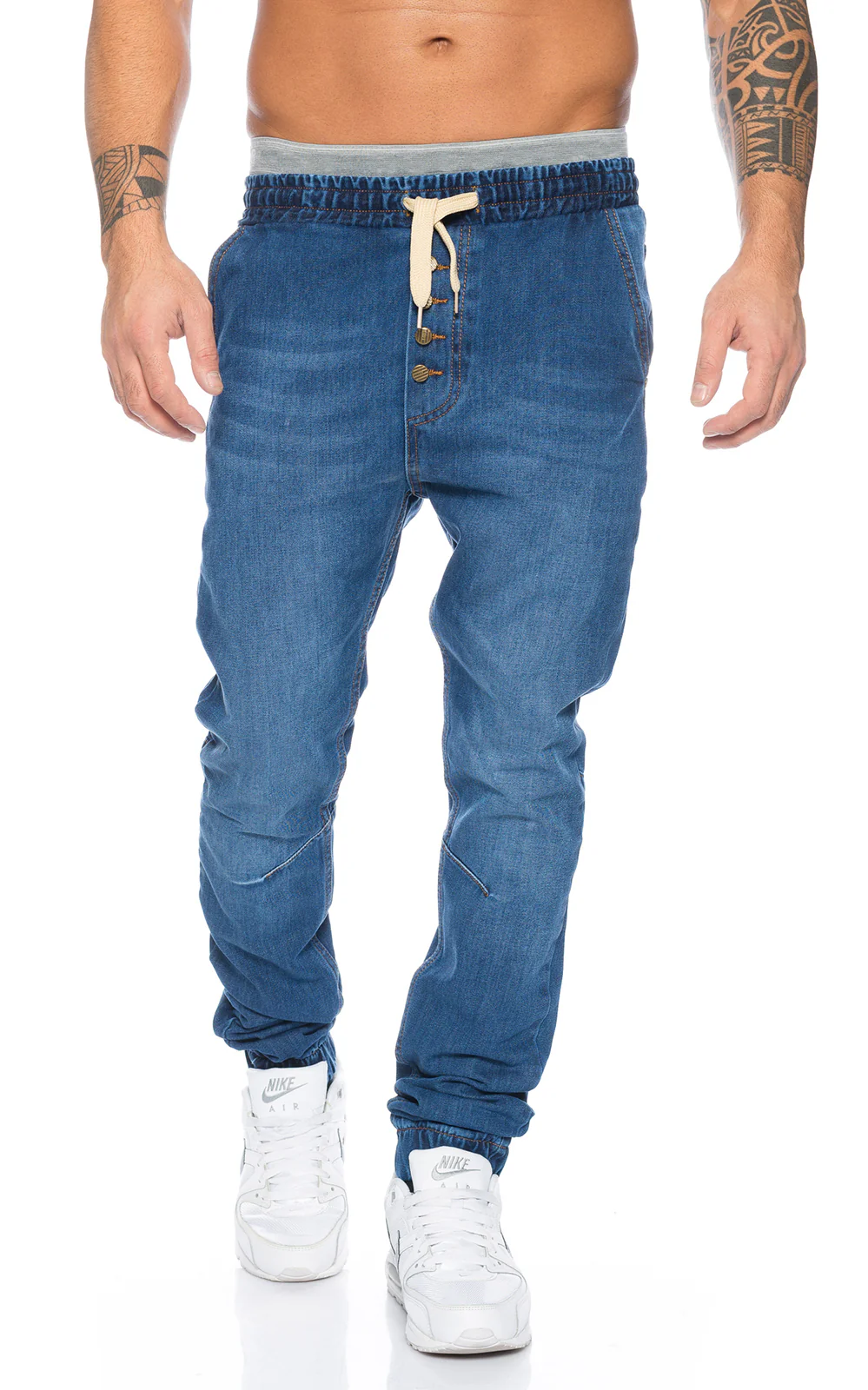 Lorenzo Loren Herren Cargohose Jeans LL-2522a