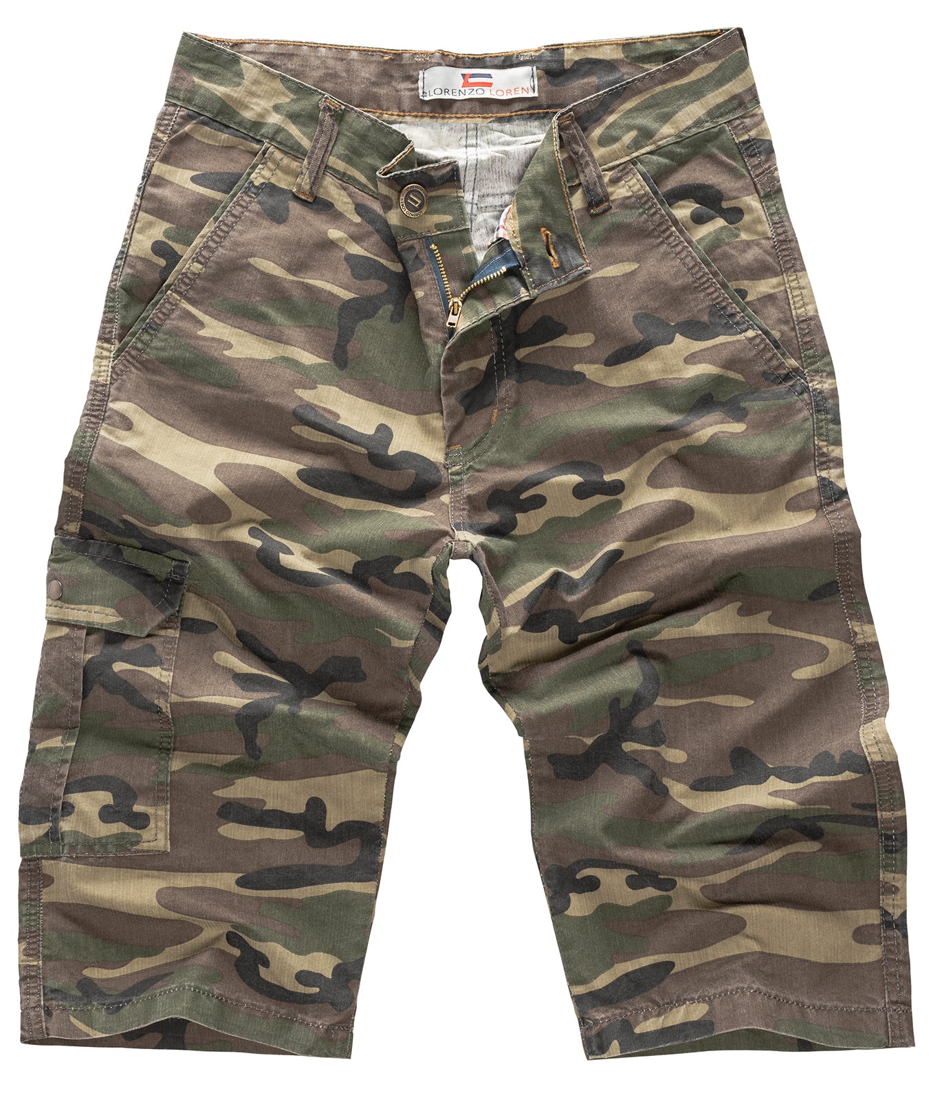 Lorenzo Loren Herren Cargoshorts Camouflage LL-390