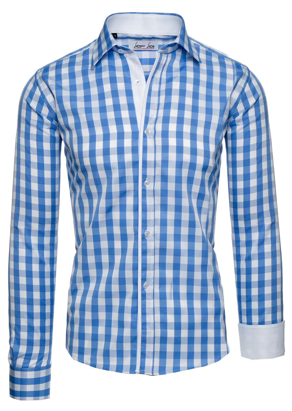 Lorenzo Loren Herren Hemd Kariert Slim Fit LL-204