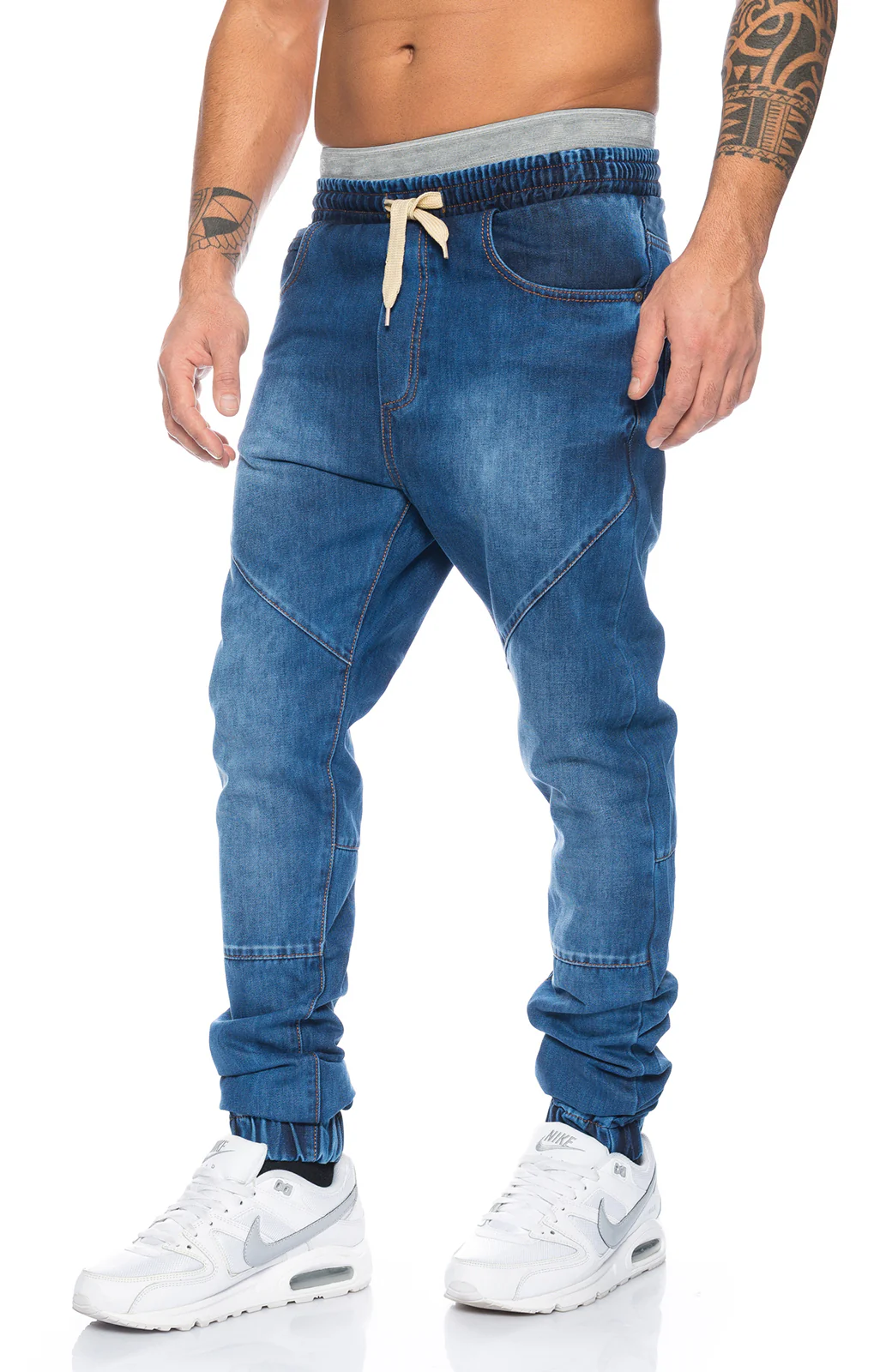 Lorenzo Loren Herren Hose Jogging-Style Blau LL-2523 - Image 2