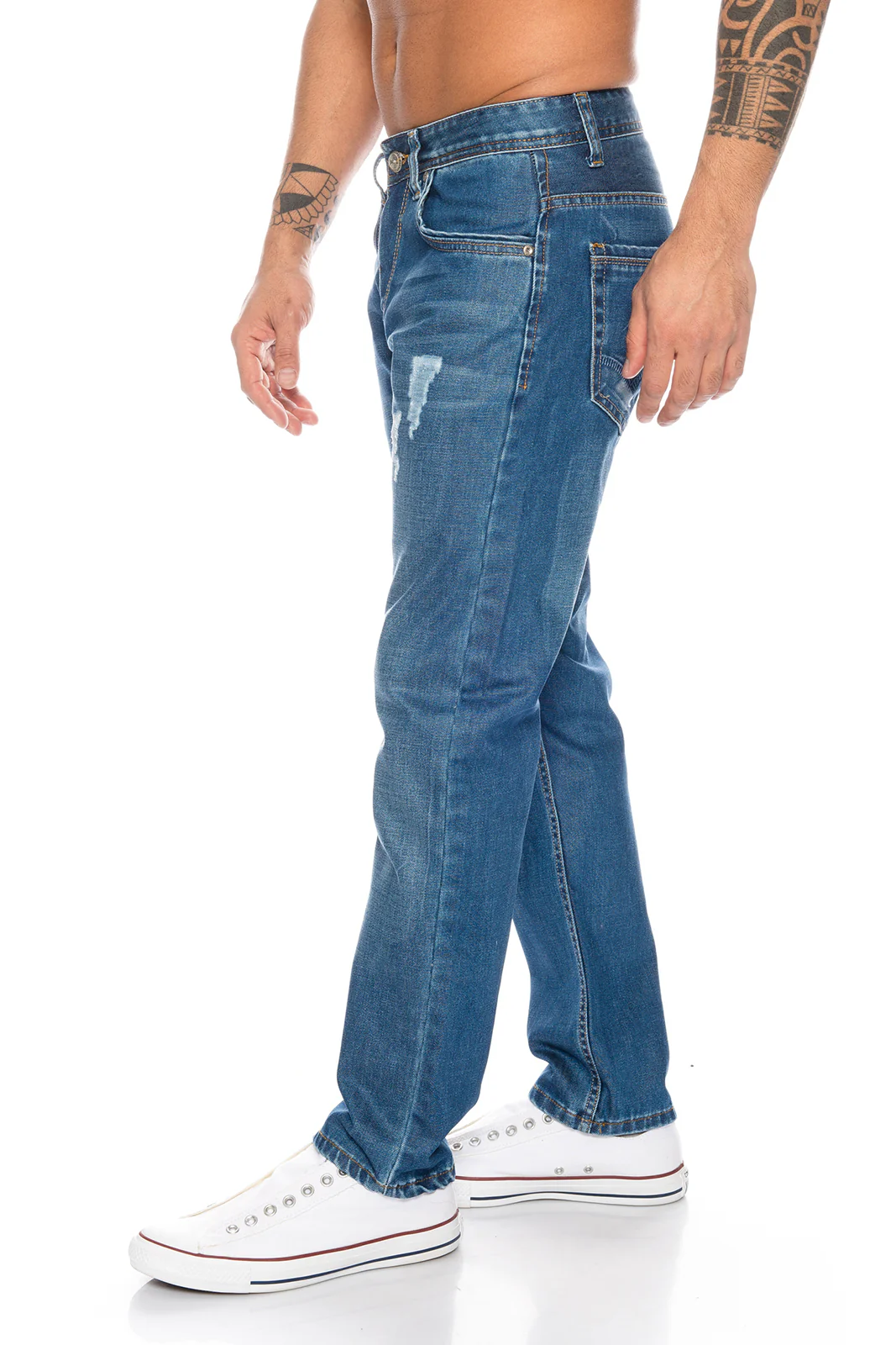 Lorenzo Loren Herren Jeans Comfort Fit Blau LL-318 - Image 2